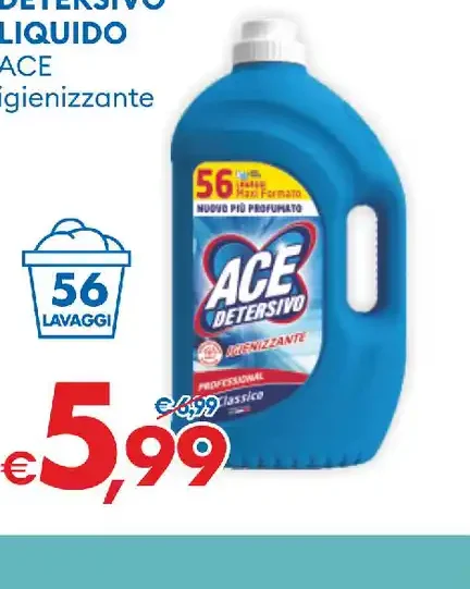 Detersivo liquido Ace igienizzante