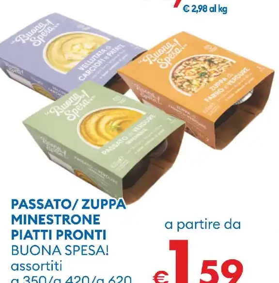 Passato / zuppa minestrone piatti pronti