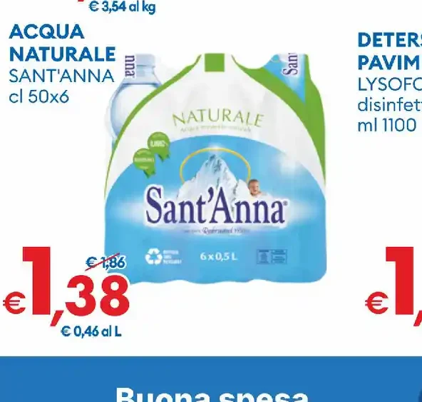 Acqua naturale Sant’Anna