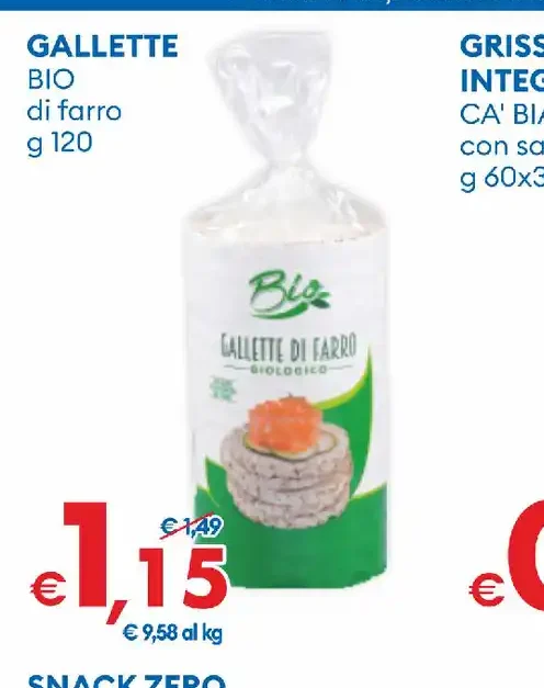 Gallette bio di farro