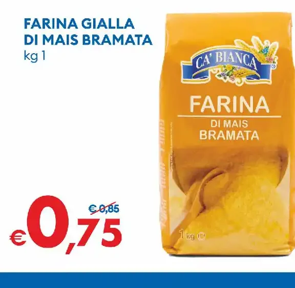Farina gialla di mais bramata