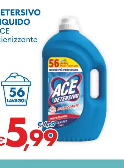 Detersivo liquido Ace igienizzante
