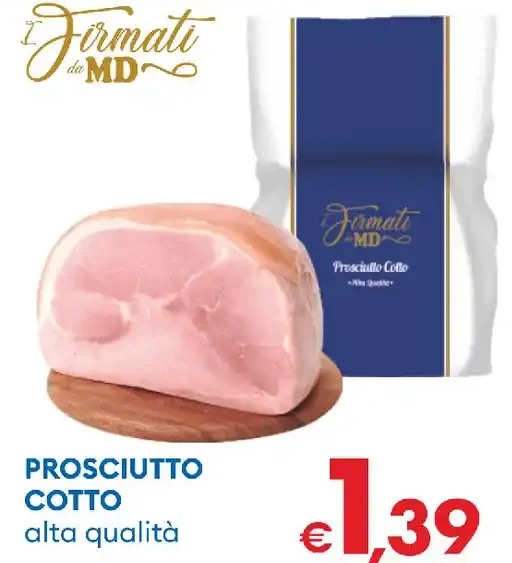 Prosciutto cotto alta qualità