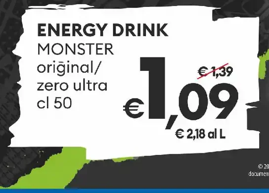 Energy drink Monster original/zero ultra