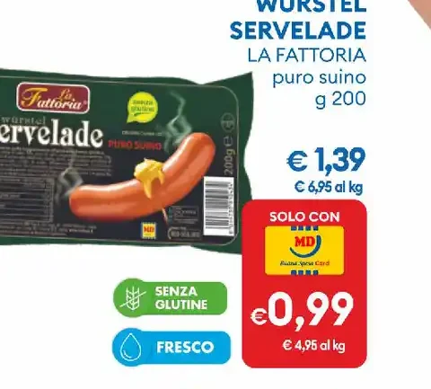 Würstel servelade La Fattoria
