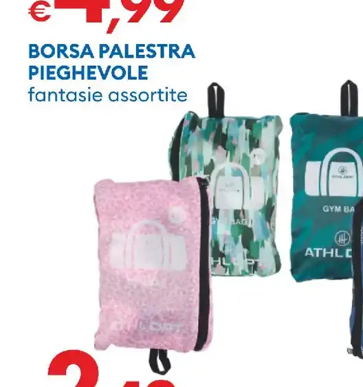 Borsa palestra pieghevole