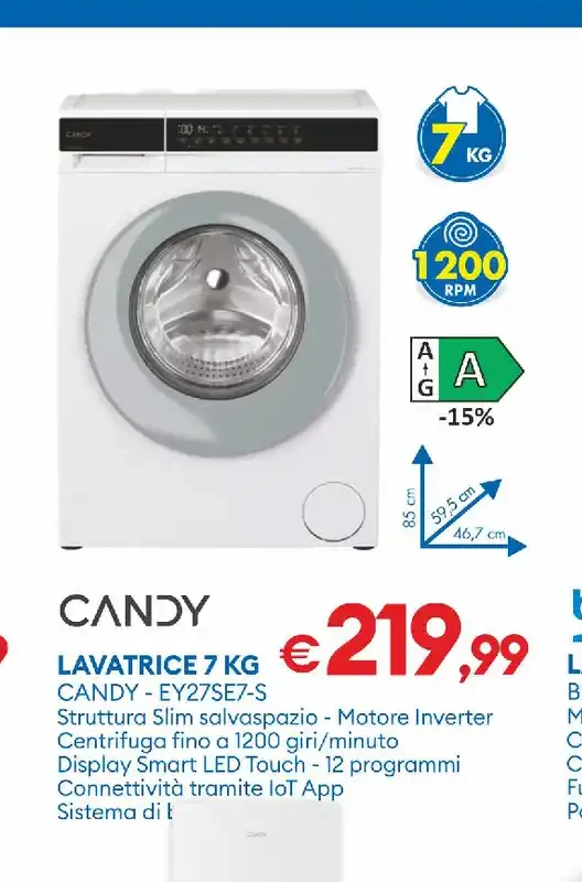 Lavatrice Candy EY27F7S7
