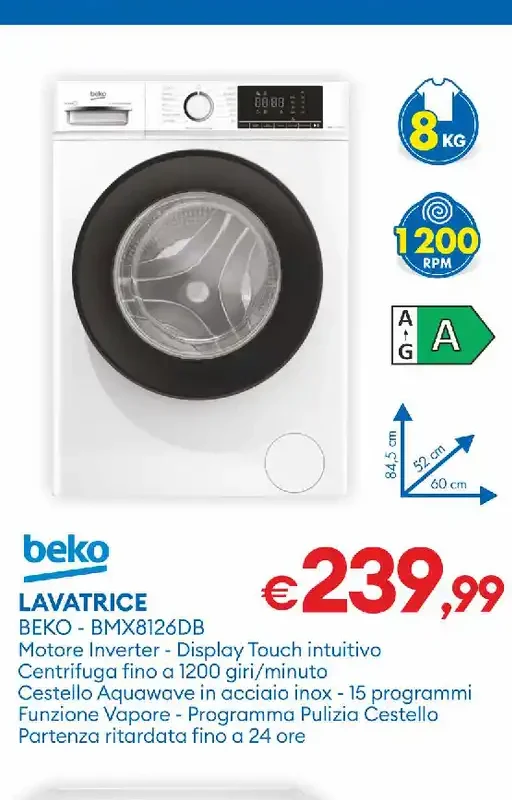 Lavatrice Beko BMW8126DB