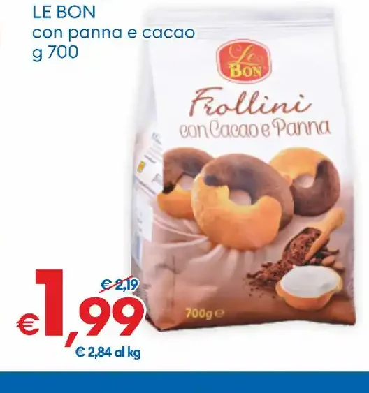 Frollini cacao e panna