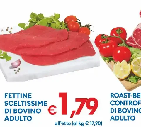 Fettine sceltissime di bovino adulto