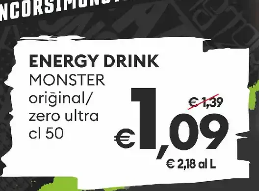Energy drink Monster original/zero ultra