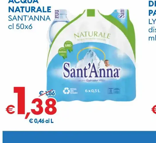 Acqua naturale Sant'Anna