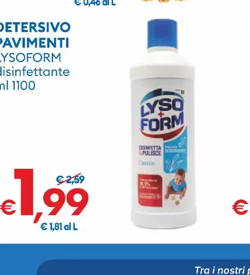 Detersivo pavimenti Lysoform