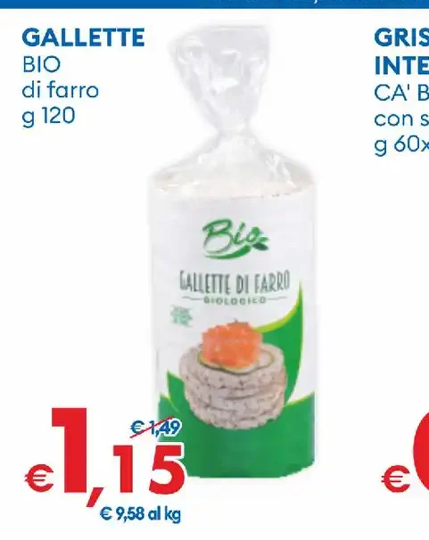 Gallette bio di farro