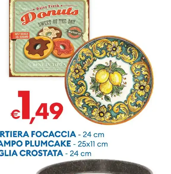 Tortiera foccaccia / stampo plumcake / teglia crostata
