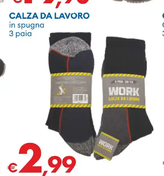 Calza da lavoro in spugna