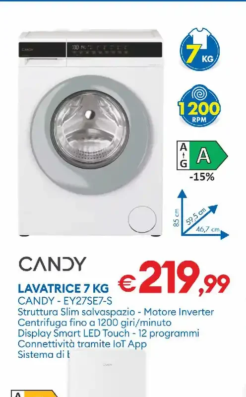 Lavatrice Candy EY27SET7S