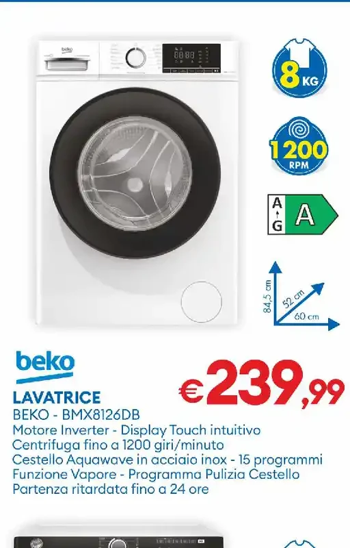 Lavatrice Beko BMM8126DB