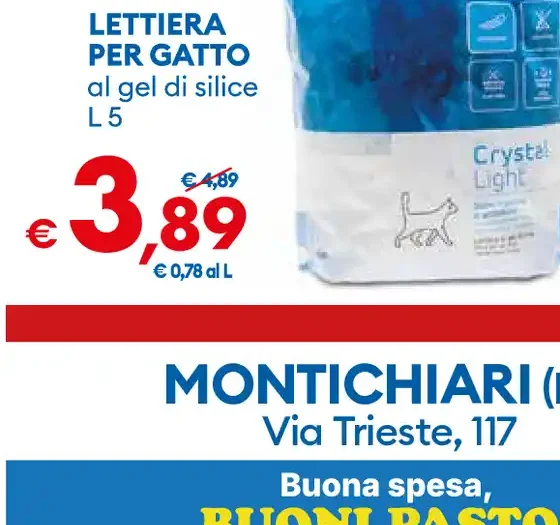 Lettiera per gatto Crystal Light