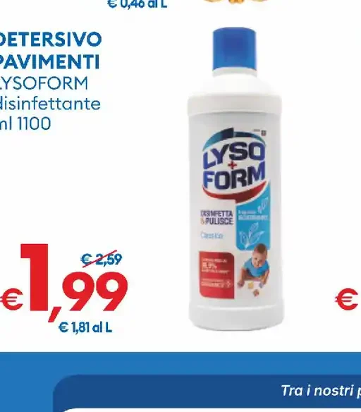 Detersivo pavimenti Lysoform