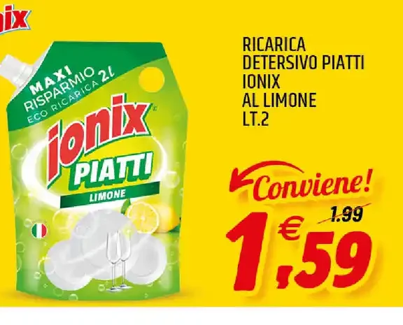 Ricarica detergente piatti al limone