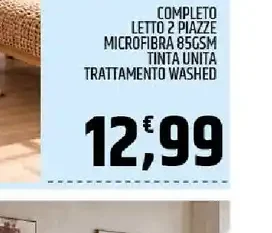 Completo letto 2 piazze in microfibra