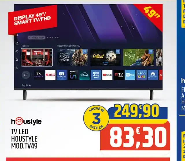 TV LED Houstyle 49 pollici