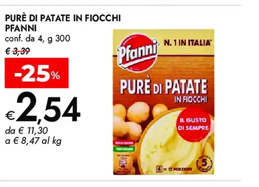 Purè di patate in fiocchi
