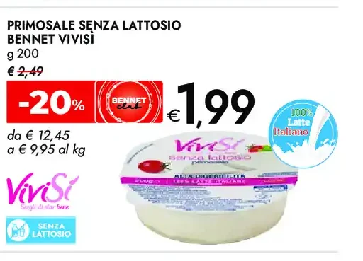 Primosale senza lattosio