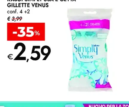 Rasoi Simply Usa e Getta Gillette Venus