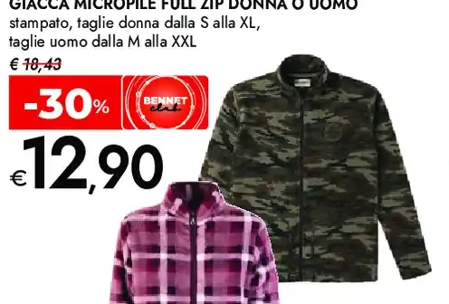 Giacca micropile full zip