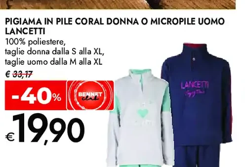 Pigiama in pile coral