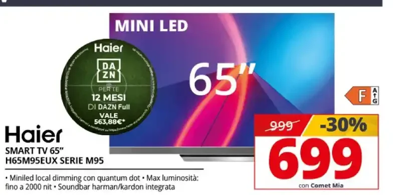 Haier Smart TV 65 H65M95EUX serie M95