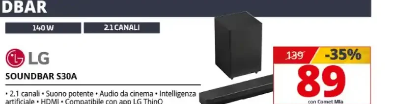 LG Soundbar S30A