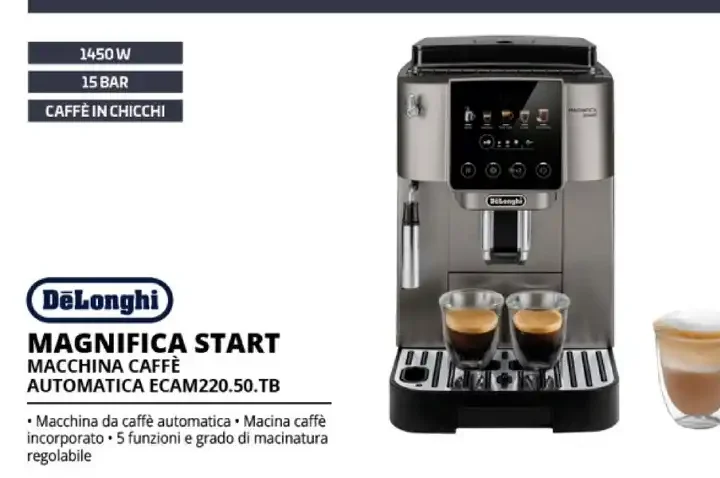 Macchina caffè automatica De'Longhi Magnifica Start ECAM220.50.TB