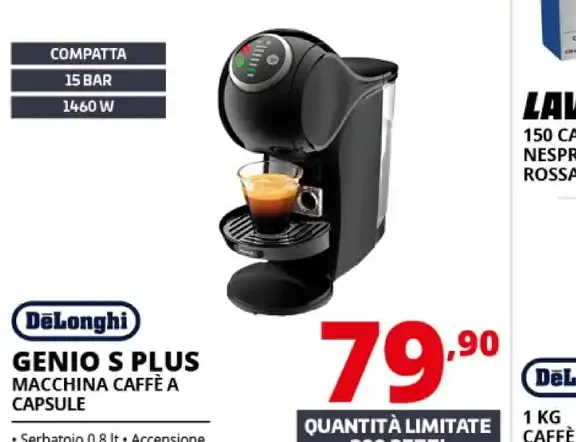 Macchina caffè a capsule De'Longhi Genio S Plus
