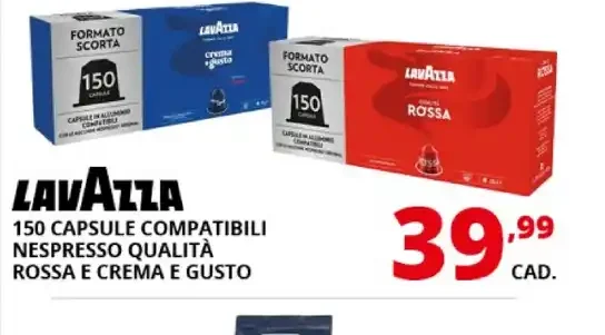 150 capsule compatibili Nespresso Lavazza