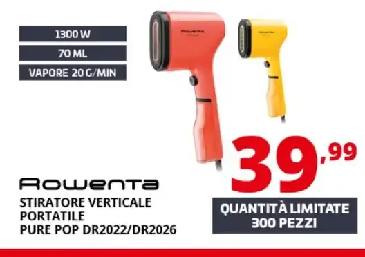 Stiratore verticale portatile Rowenta Pure Pop