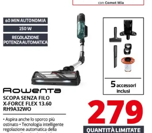 Scopa senza filo Rowenta X-Force Flex 13.60