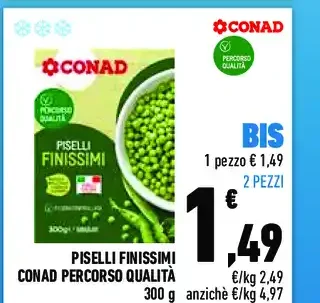 Piselli finissimi Conad Percorso Qualità 300 g