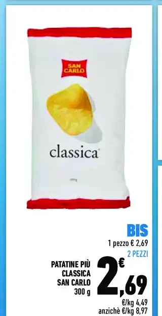 Patatine classiche San Carlo 300 g
