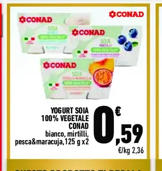 Yogurt soia 100% vegetale Conad