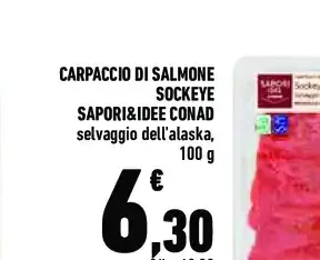 Carpaccio di salmone sockeye
