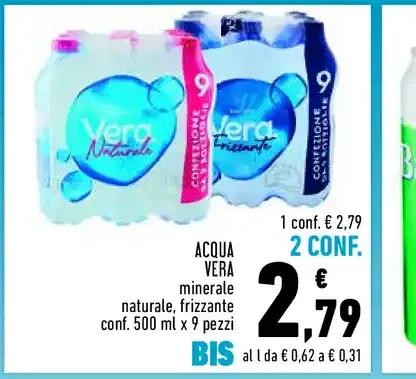 Acqua Vera naturale frizzante