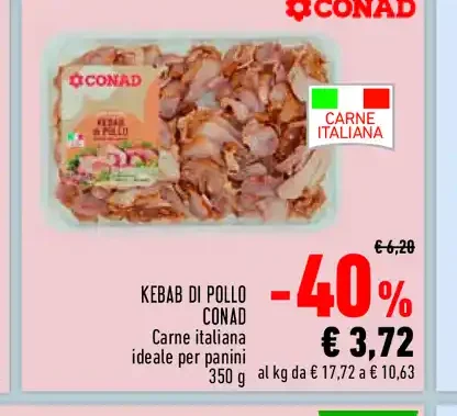 Kebab di pollo Conad