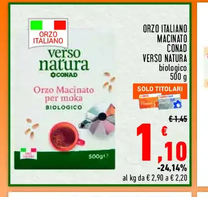 Orzo italiano macinato Conad Verso Natura