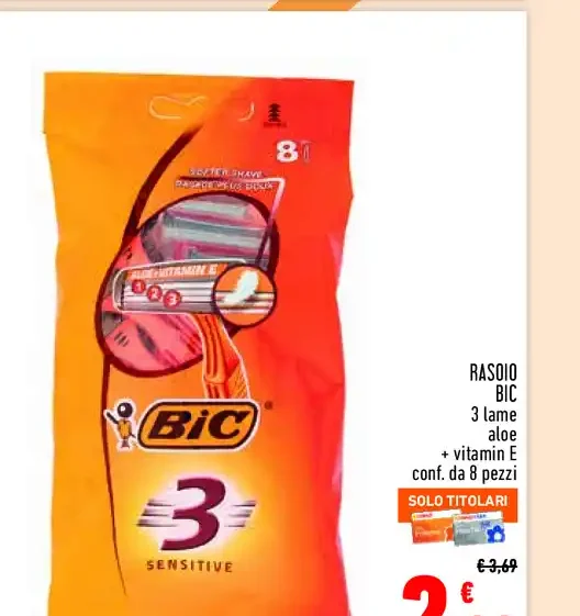 Rasoio Bic 3 Sensitive