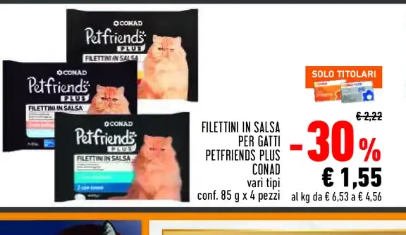 Filettini in salsa per gatti Petfriends Plus