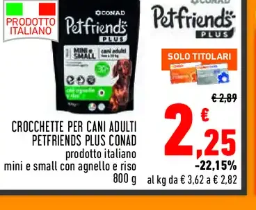 Crocchette per cani adulti Petfriends Plus Conad