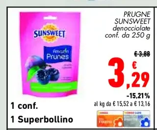 Prugne Sunsweet denocciolate